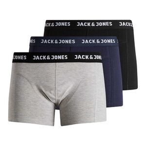 Jack And Jones Mens Anthony Boxer Shorts (Pack of 3) / Black/Navy/Gray